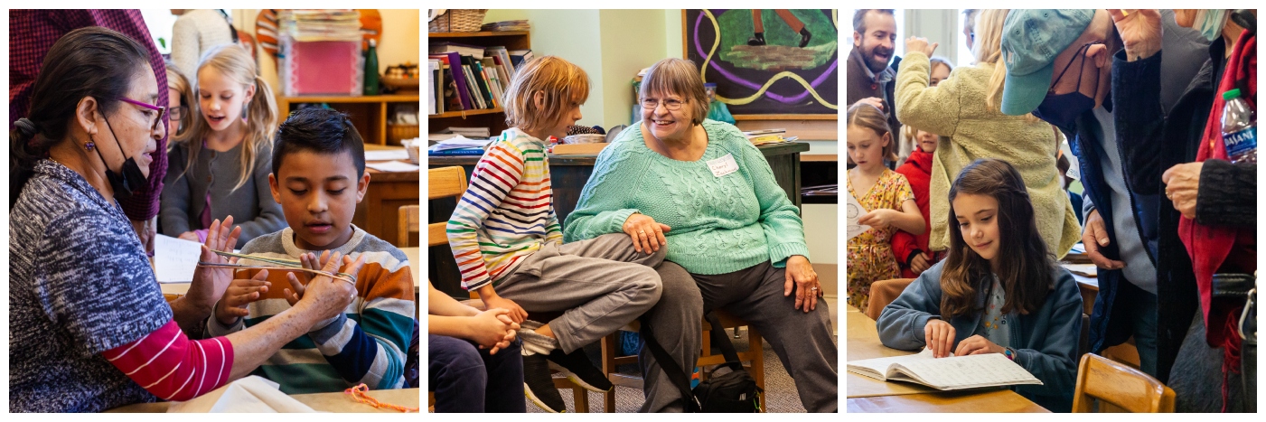 Grandparents and special friends enjoy their time in the classroom with students in grades 1-8